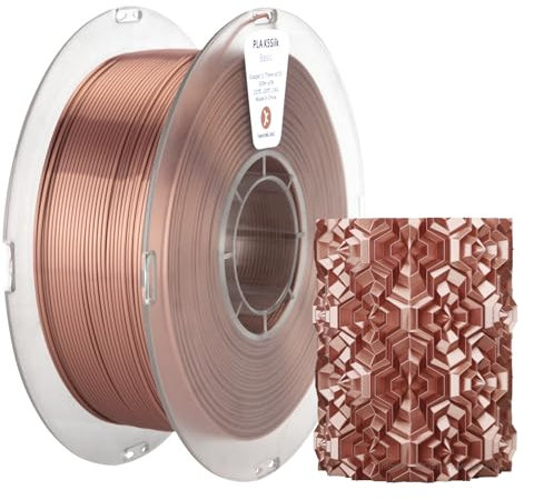 kexcelled PLA Silk Seide Filament 1,75 mm, Shiny Gloss 3D Drucker Filament, Maßgenauigkeit +/- 0,03 mm, 1 kg Spule (2,2 lbs), Seidige Oberfläche, Ordentliche Wicklung, Pinky Kupfer