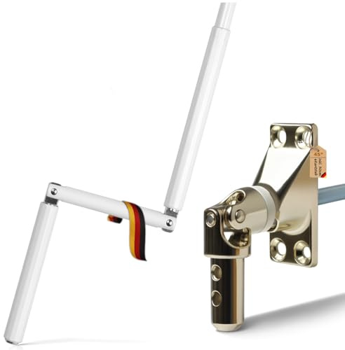 Rolladen Kurbelstange, Kurbel für Rolladen Rollo, Rolladenkurbel |120cm weiß inkl. Gelenklager mit Ø12mm Zapfen | Gelenklager 45° 6Kant