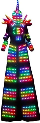 Earthradius Led Robot LED Light Robot Costume Clothing Robot LED Stilts Walker Suit Jacket Costume (M)