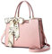 NICOLE & DORIS Sac à Main Femme Élégant en PU Cuir - Grande Capacité Fourre Tout à Bandoulière et Poignée Supérieure pour Travail et Sortie Quotidienne - Rose