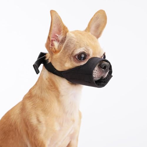 Yoolhamy Hundemaulkorb für Hunde mit kurzer Schnauze, weiche Maulkörbe für kleine, mittlere und große Hunde zur Verhinderung von Beißen und Bellen, geeignet für Chihuahua, Shih Tzu, Bulldogge, Pitbull