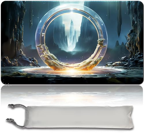 MPLR BOARD GAME Brettspiel MTG Spielmatten+Kostenlose wasserdichte Bag,Stitched Edges,Smooth Rubber Surface,MTG PlayMat with Zones(An original Black Lotus Playmat) (Sol RingNO Zone)