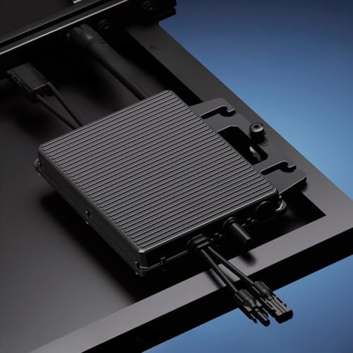 Wechselrichter 800w 2 module, Wechselrichter 800W/600W Einstellbar, Wechselrichter Balkonkraftwerk mit WLAN APP, 800w Wechselrichter pv für 2 Solarmodule, Spitzenwirkungsgrad bis zu 96,7%, IP67.