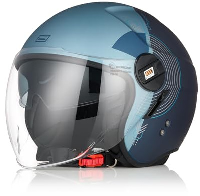 ORIGINE Motorrad-Jethelm, offener Rollerhelm mit Doppelvisier, ECE2206 geprüft