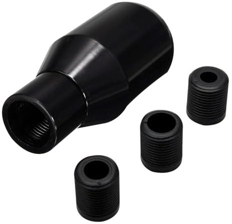 Adaptador universal de palanca de cambios manual de 5 velocidades, perilla de palanca de cambios de metal cromado, cabezal de bolígrafo, accesorios de estilo de coche, estilo de carreras, ideal para