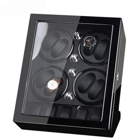 PAHION Automatikuhren Uhrenbeweger Für 8 Uhren +5 Zusätzlichen Speicherplätzen Drehen Uhrenbeweger Mit Mabuchi-Motor Weiche Und Flexible Uhrenkissen Großer Kapazität Uhrenaufbewahrungsvitrine(A)
