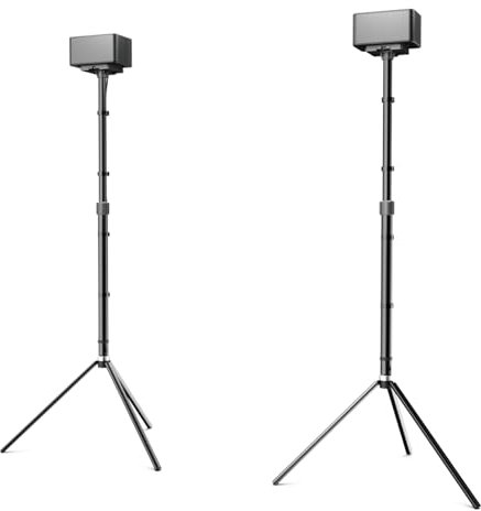 ULTIMEA 2er Set Universal höhenverstellbar Lautsprecher ständer Schwarz Boxenständer ausziehbar von 62 cm bis 93 cm für Satelliten & Regallautsprecher mit Einer Belastung bis zu 3 kg, Steady 300