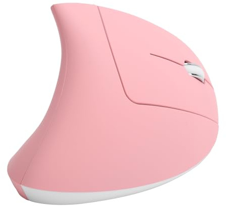 GEERYZHE Maus für Karpaltunnel, Rechte Hand, 2,4 G, Vertikale Maus, USB-Funkmaus, Ergonomisch, Ergonomische Maus, Büro, Gaming, Wiederaufladbar, Computerzubehör H1 (H1 vertikale rosa Maus)