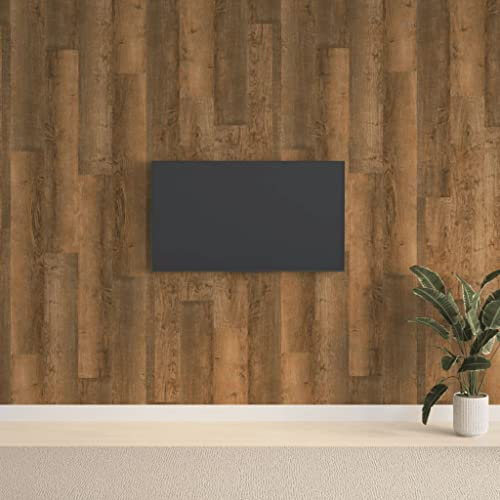 LXYZWRW Furniture Select Panneaux muraux aspect bois PVC Marron 2,06 m