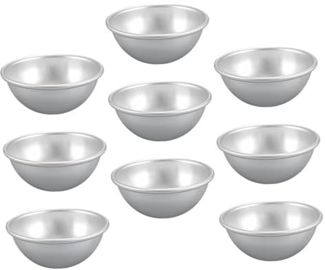 OKUMEYR Molde Para Tartaletas y Pasteles 9 Piezas Tamaño Mediano Aluminio Resistente Al Calor Antiadherente Para Hornear Repostería Hogar y Restaurantes