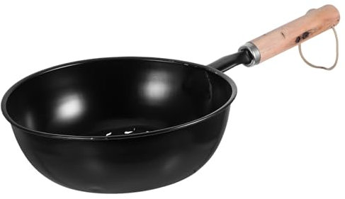 TINEASUR Charcoal Furnace for Camping Chimney Starter Pot Wooden Handle BBQ Lighter Basket for Outdoor Hiking and Cooking