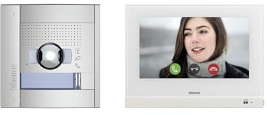 BTICINO, Video-Türsprechanlagen Flex One-Set 1-Familienhaus, 2-Draht 7 Touchscreen Monitor & WLAN, SFERA Außenstelle: 135°/96°, optimierte 5 Megapixel Farbkamera, IP54, IK10, 905227