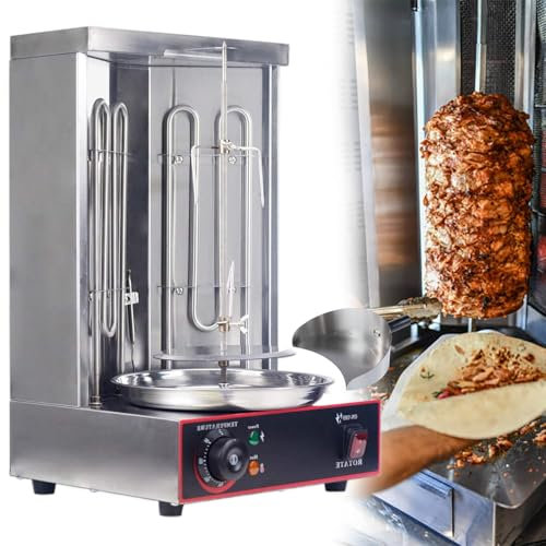 GLJTUO Macchina per Shawarma con Girarrosto Verticale, Griglia Rotante, Macchina per Shawarma, Griglia per Shawarma, Forno per Girarrosto, Macchina per Girarrosto di Pollo,