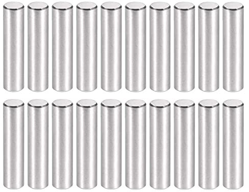 Pasadores de espiga, clavijas de soporte, pasador de soporte de estante, 20 piezas de pasadores de espiga de acero inoxidable, pasadores de espiga for productos de madera e ingeniería, diámetro 6 mm,