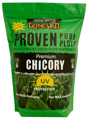 Whitetail Products Gone Wild, Premium Chicory Food Plot Seeds, 3lb Bag, G0958