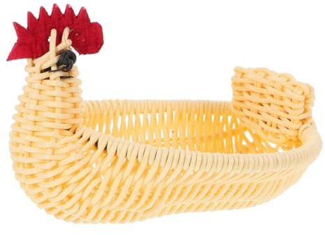 ifundom Geflochtener Korb Für Eier Obst Und Gemüse Tierform Dekoratives Aufbewahrungsset Rattan-optik Osterdeko Küche Und Wohnzimmer