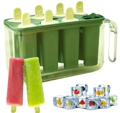 Stampo per ghiaccio in silicone senza BPA, riutilizzabile per ghiaccio sul gambo e cubetti di ghiaccio per uso domestico e professionale per uso alimentare, lavabile in lavastoviglie