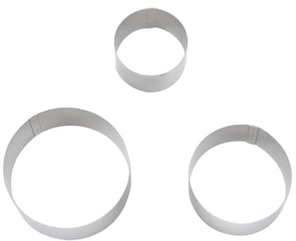 LABRIMP 3piezas Molde Para Pastel De Acero Inoxidable Cortador De Galletas Molde Para Galletas Para Decoración De Pasteles Cocina Fácil Por Paquete