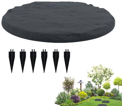 Biniveil Pierres de Jardin - Pavés Décoratifs pour Allées | Lot de Dalles de Jardin avec Piquets pour Chemins Terrasse Piscine Aire de Jeux Extérieur