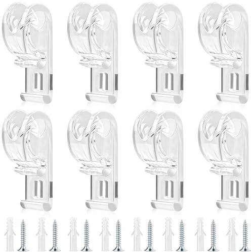 Tivleed Blind Cord Safety Device, Roller Blind Chain Connectors, Child Pet Safety Clips, 8 Sets Clear Plastic P-Clips with Screws and Pillars for Roman Roller Vertical Blinds