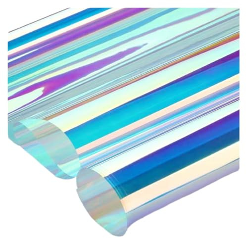 Film de fenêtre Film de Miroir à Sens Unique, Film Autocollant for fenêtre Effet Miroir unidirectionnel irisé, Multicolore, Plusieurs Tailles(45cmx500cm)