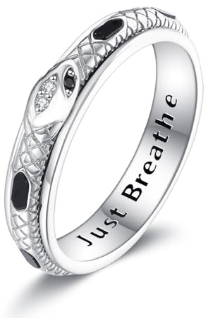 Schlange Anxiety Ring Sterling Silber Anti Stress Ring Fidget Schmuck Geschenke für Damen Frauen Mütter