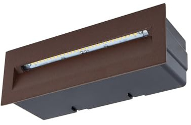 Lucande LED Wandleuchte außen Loya (spritzwassergeschützt (Modern) in Braun aus Aluminium (1 flammig,) - Wandeinbauleuchte für Außen Wandlampe Außenwand/Hauswand Haus Terrasse & Balkon