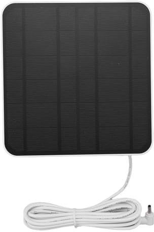 Xiuganpo Cargador de Panel Solar USB C Micro USB, Paquete de 2 Unidades de 12 W para Cámara de Seguridad Ring CAM Plus Pro, IP65 a Prueba de Agua con Soporte de Pared de 360 ​​Grados