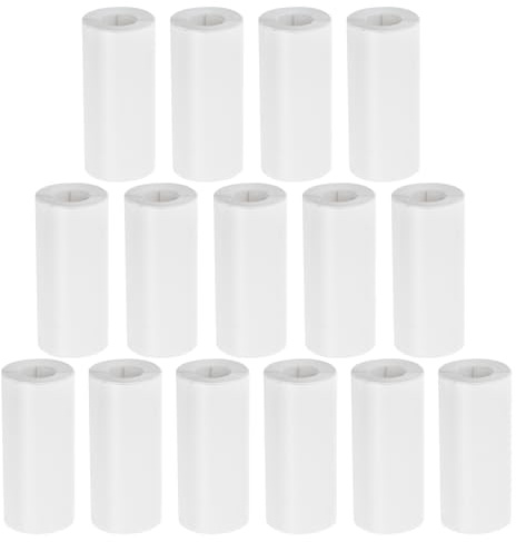 SHERCHPRY Papel para Impresora Térmica 57x25 Mm sin Adhesivo, 15 Rollos Recarga para Cámara Instantánea, Papel Fotográfico para Impresión de Etiquetas y Notas en Oficina y Proyectos