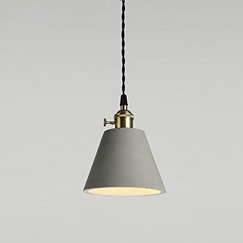 KXEcoLife Lámpara Colgante de Cemento, lámpara Colgante Retro, luminaria suspendida geométrica de Simplicidad, Luces de Techo industriales de hormigón para Isla de Cocina de Granja, Estrella