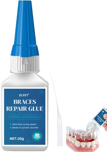 Colle Dentaire Extra Forte,Résistant à la Chaleur et à l'eau,Colle pour Appareil Dentaire Cassé,Ciment Dentaire,Colles Dentaire pour Laboratoire Dentaire et L'artisanat,20g