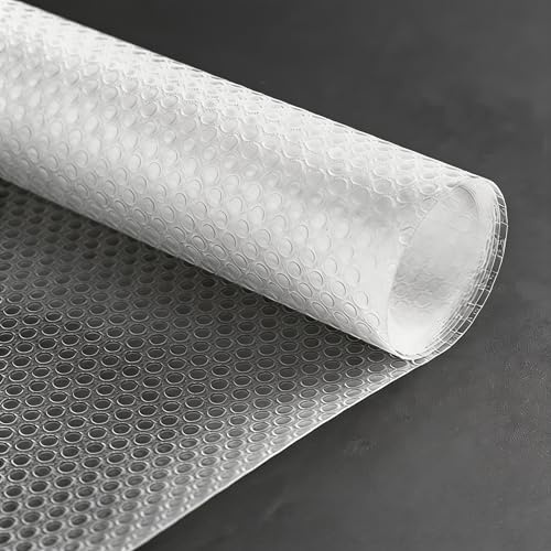 Lådmatta, 30 x 500 cm halkfri matta lådor transparent lådmatta, skåppapper tvättbar, skärbar folie, för hyllor skåp lådor kylskåp