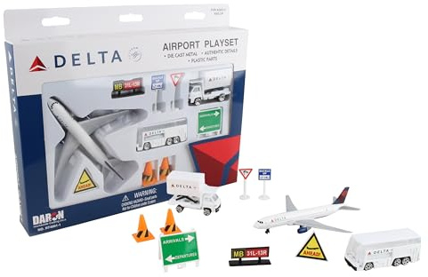 Daron Delta Airlines 12 Piece Playset (Color of the content may Vary)