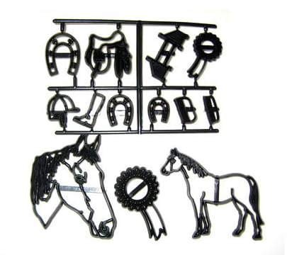 Marion Frost- Patchwork Cutters- Horse set Complete with Instructions. Ideal for cupcake toppers -by Bake and Create
