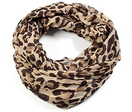 Scarfand Scarf& 's Classic Leopard Print Infinity, A Classic - Camel, One Size