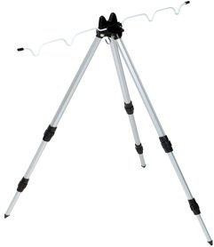Specitec dreibein Rutenablage für 5 Ruten | teleskopierbar bis 15cm | Transportlänge: 6cm