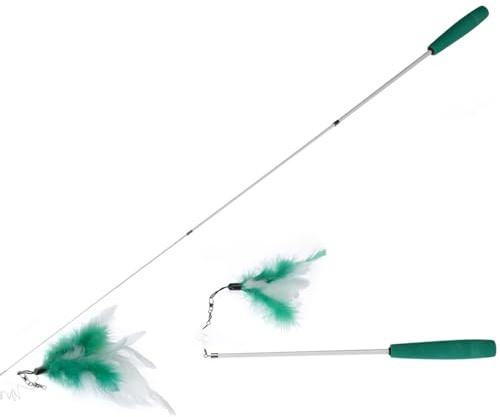 EBI 408-430460 Teleskop Katzenangel Fishing Rod green-white