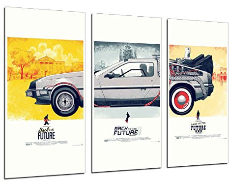 Wandbild - Zurück in die Zukunft, Kino, 97 x 62 cm, Holzdruck - XXL Format - Kunstdruck, ref.26343
