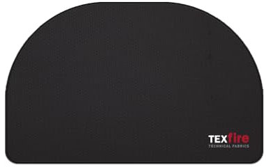 TEXFIRE | Tappeto ignifugo semicircolare per camino e stufa. Tessuto isolante termico. Protezione per pavimenti delicati tipo parquet.