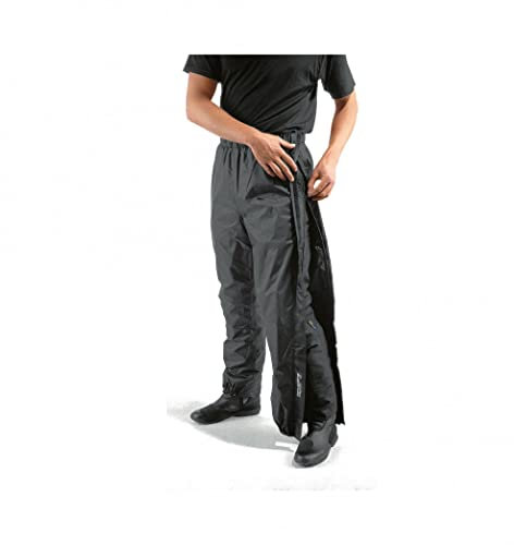 Difi Regenhose Zip mit Reißverschluss - schwarz, M