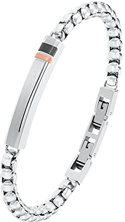 s.Oliver Armband Edelstahl Herren Armschmuck, 19,5+1,5 cm, Bicolor, Kommt in Schmuck Geschenk Box, 2032557