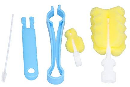 Kit detergente per capezzoli per biberon, set di pennelli per biberon facile da pulire per uso multiplo per utensili per la pulizia delle stoviglie per neonati