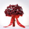 Blumenstrauß Romantische Hochzeit Künstliche Hochzeitsstrauß Koreanischen künstlicher Rosenstrauß Bouquet Deko Brautjungfer Blumenstrauß Brautstrauß mit Perlen Brautstrauss für Hochzeit,Rot
