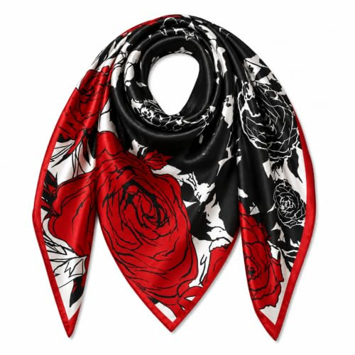 MAIRY Halstuch Damen Leicht Seidenschal Kopftuch Elegante Schal Tuch Geschenk für Frauen