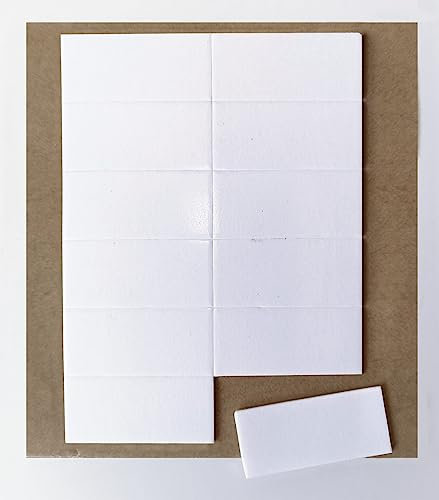 GOYAPRINT Cinta Doble Cara 48 Piezas de 35x17 mm Adhesivo Dos Caras Espuma de 1 mm para Bricolaje Manualidades y Montaje (35x17 mm)