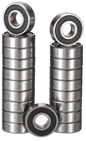 HiPicco 693-2RS Deep Groove Ball Bearings, ID 3mm x OD 8mm x Width 4mm Miniature Bearings, Double Rubber Sealed Ball Bearing Pre-Lubricated Chrome Steel Z2 Lever 20pcs