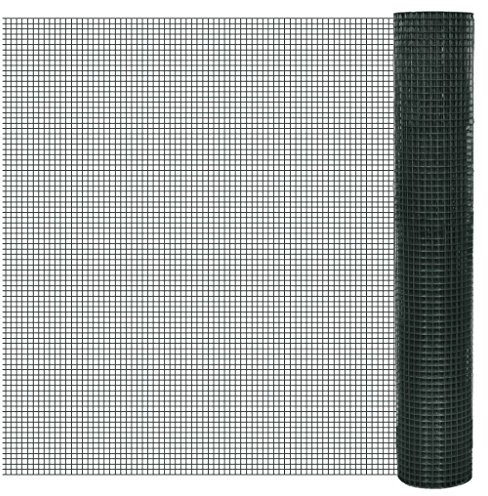 ZEYUAN Drahtzaun für Hühner Verzinkt mit PVC-Beschichtung 10x1 m Grün, Hasendraht, Wühlmausgitter, Stacheldraht, Drahtgitter, Kaninchendraht, Drahtzaun, Hasengitter - 140433