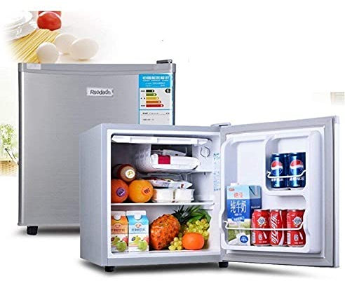 Suuim Mini réfrigérateur réfrigérateur Voiture Double Usage dortoir Armoire Porte en Acier Inoxydable réfrigérateur (A 60L)