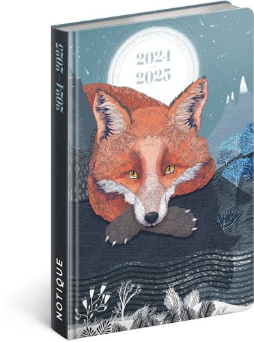 NOTIQUE Terminplaner 2024 2025 Kalender Wochenplaner Buchkalender Taschenkalender Planer Terminkalender Wochenkalender Juli 2024 - Dezember 2025 11x17cm (Fuchs)