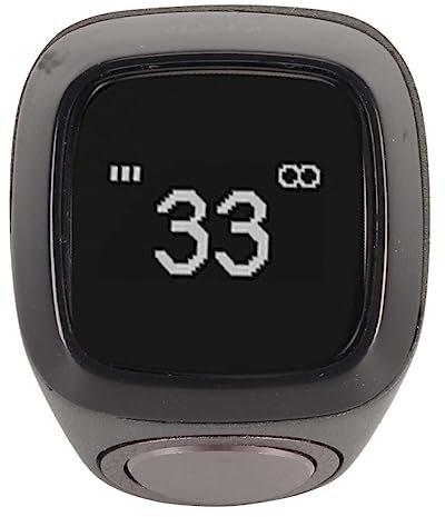 Fingerring, Wiederaufladbarer Schrittzählring, APP-Unterstützung, 0,49 Zoll Bildschirm, Smart Ring, Professionelles Zubehör
